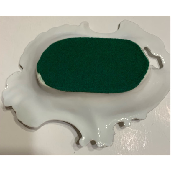 Vintage Porcelain Flowered Vanity Trinket Dish - Picture 3 of 3